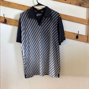 🌸Nike Black and Gray Sporty Polo Shirt